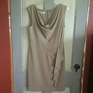 Evan-Picone Sleeveless Dress Tan